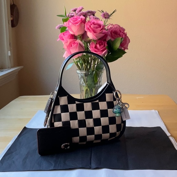 ๐ค๐๐ค COACH COACHTOPIA ERGO SHOULDER BAG WITH CHECKERBOARD PRINT ๐ค๐๐ค NWT - Picture 10 of 16